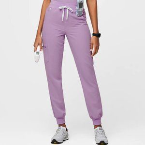 High Waisted Zamora Jogger Scrub Pants Lavender Dew